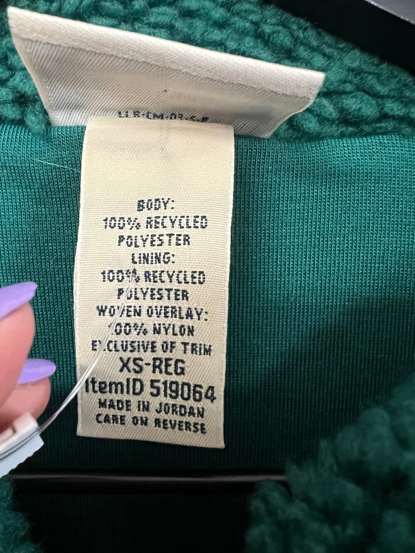 Sweatshirt Collar By L.l. Bean In Green, Size: Xs