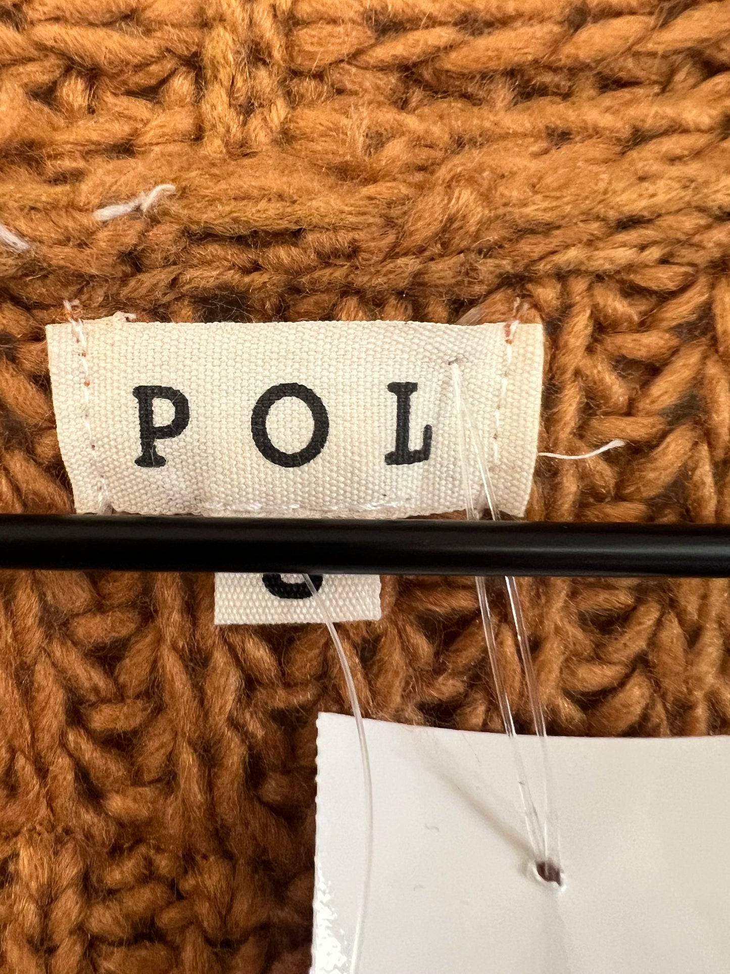 Sweater Cardigan By Pol In Orange, Size: S