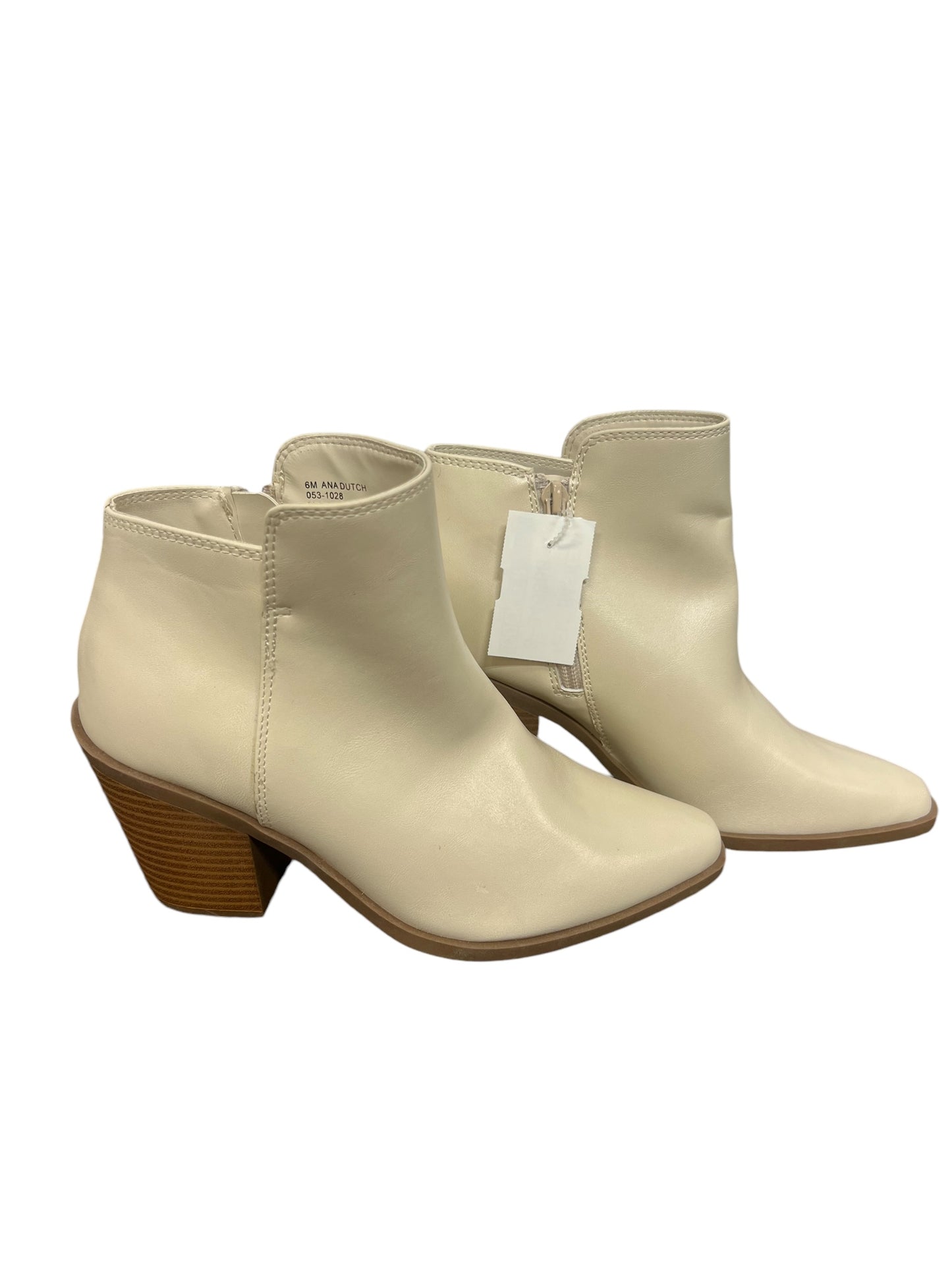 Boots Ankle Flats By Ana In Cream, Size: 6