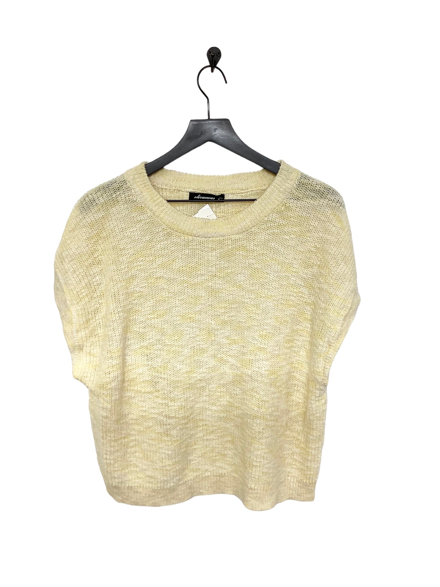 Sweater Short Sleeve By Olivaceous In Yellow, Size: S