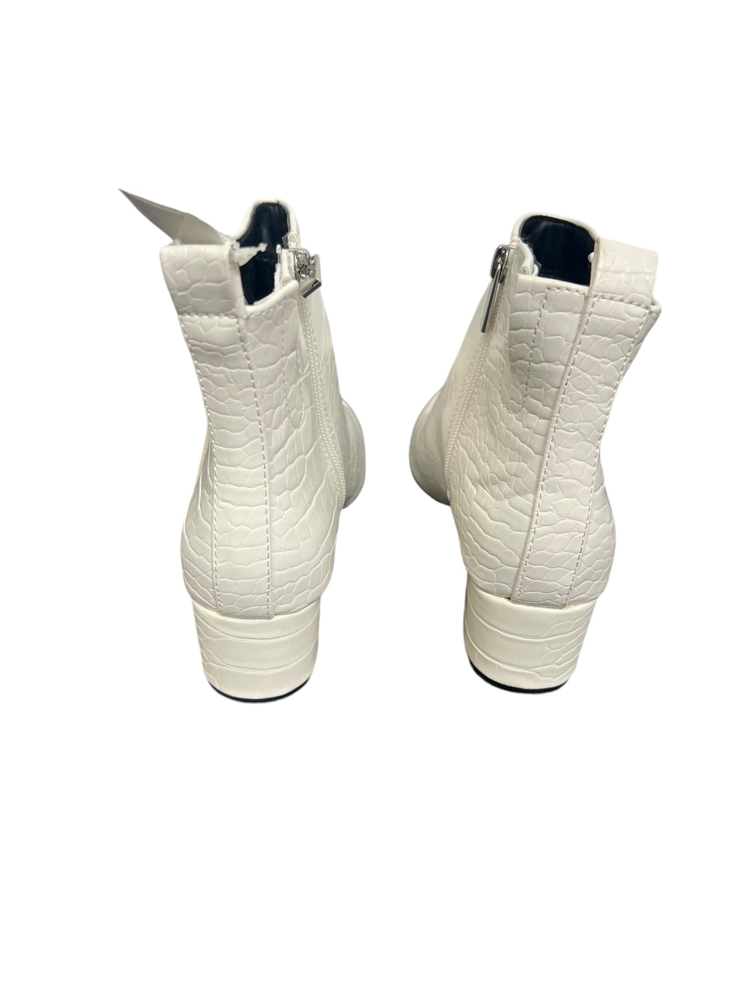 Boots Ankle Heels By Scoop In White, Size: 8