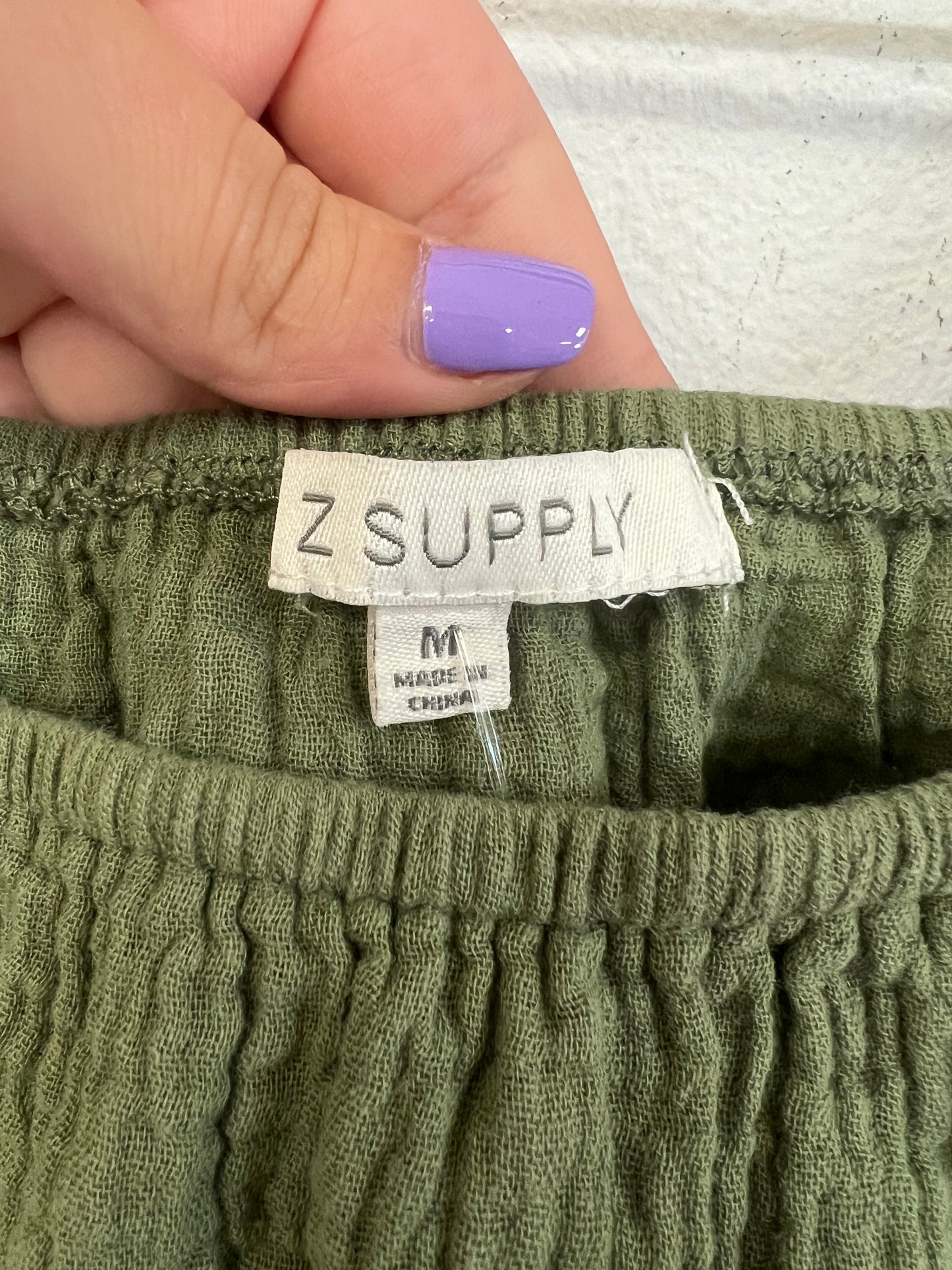 Top Short Sleeve By Z Supply In Green, Size: M