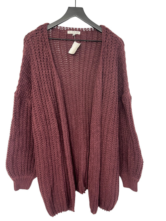 Sweater Cardigan By Hyfve In Purple, Size: M