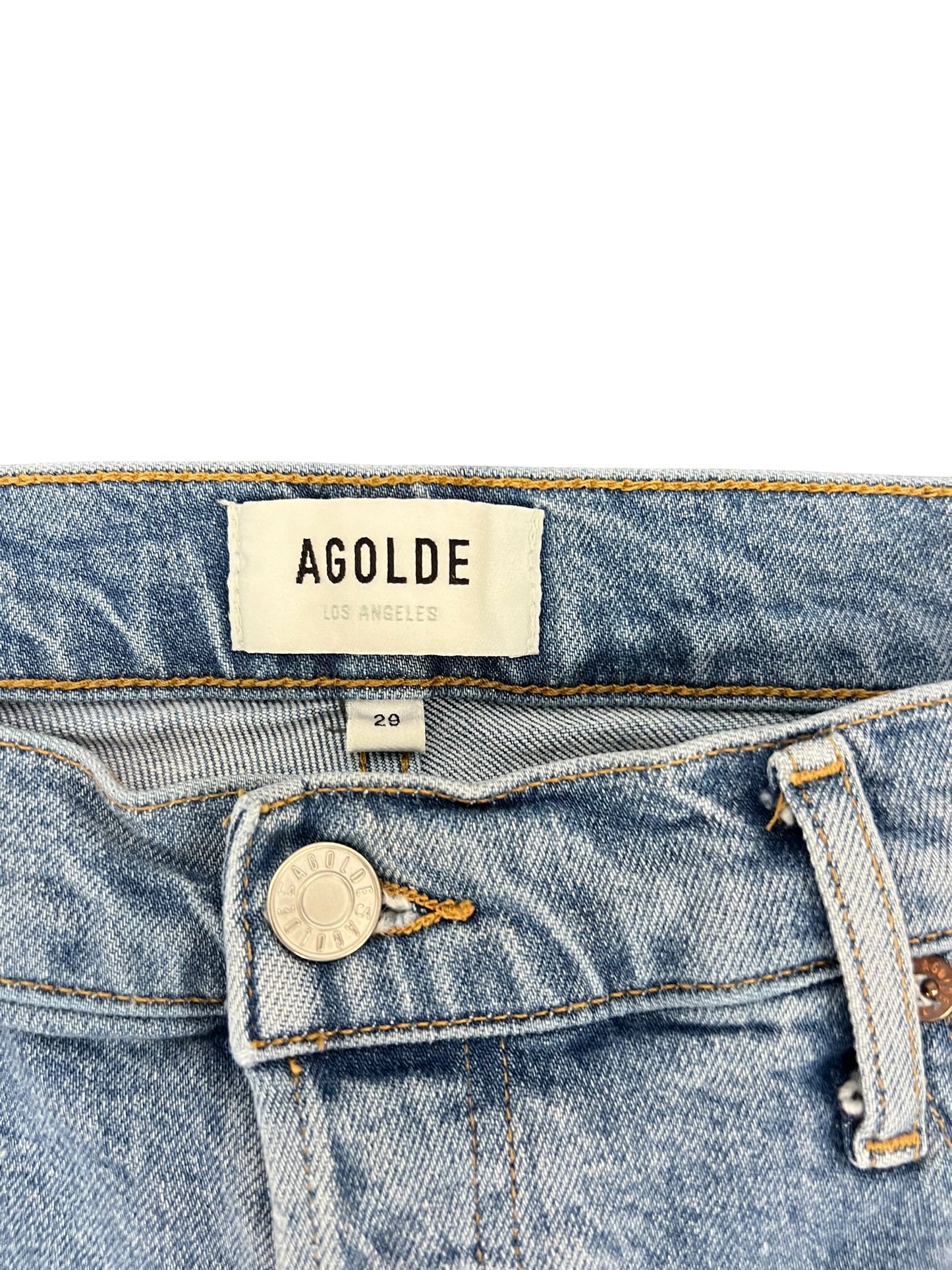 Jeans Skinny By Agolde In Blue Denim, Size: 8