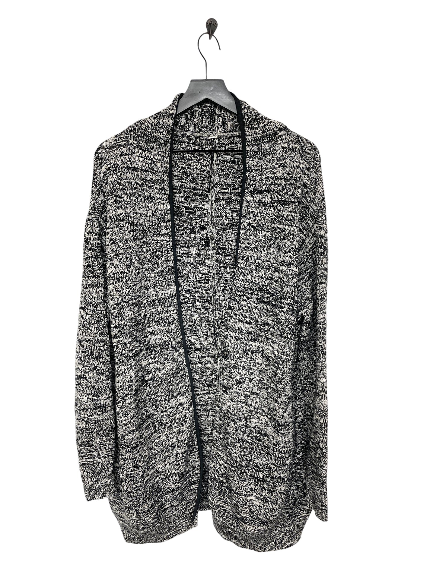 Sweater Cardigan By Lululemon In Black & Grey, Size: S