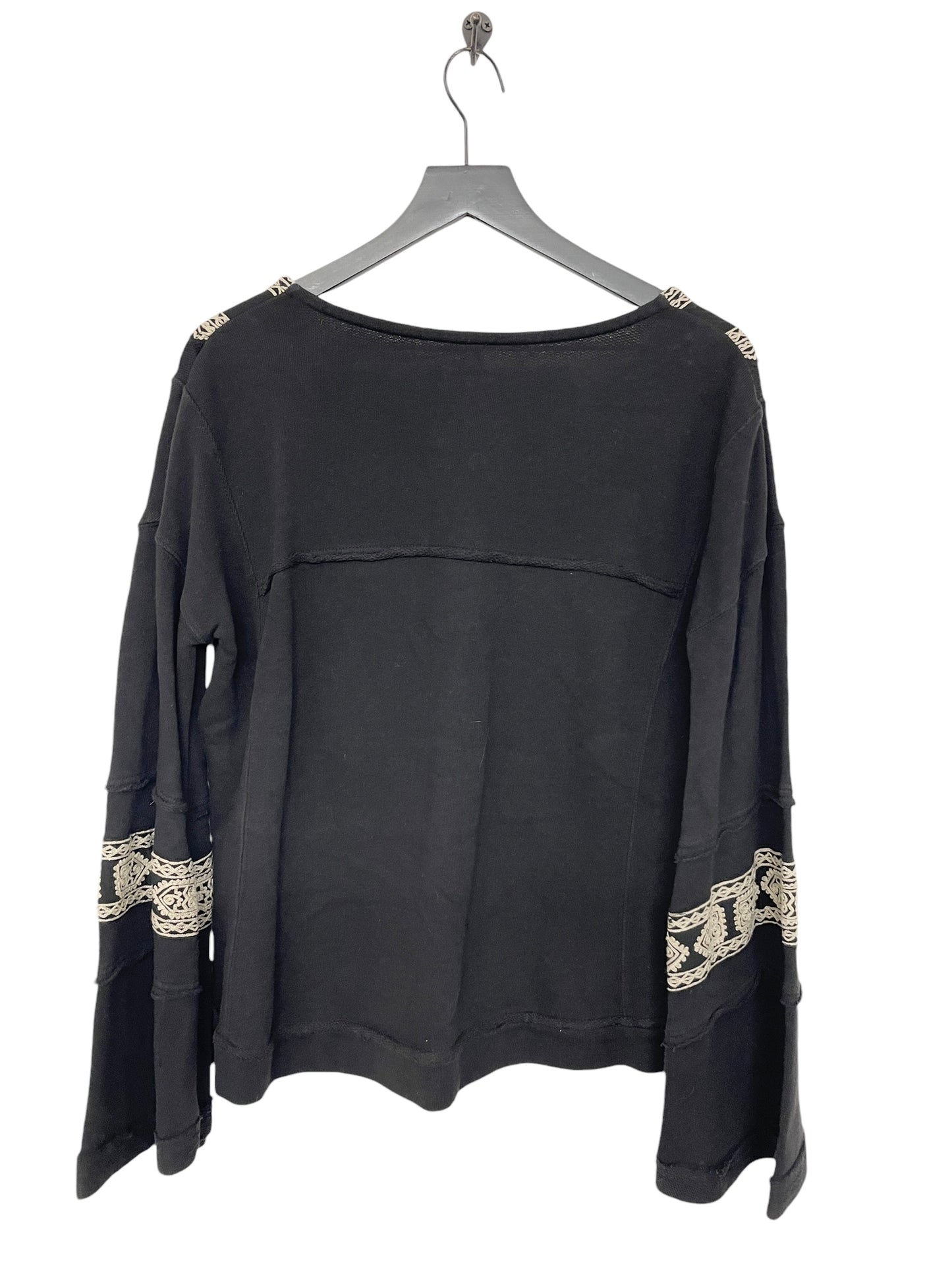 Top Long Sleeve By Free People In Black, Size: S