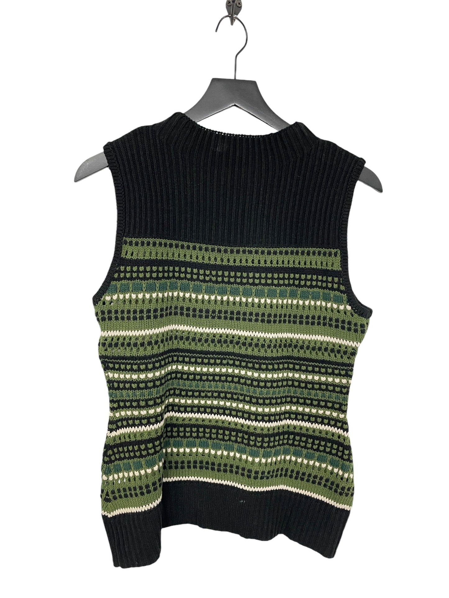 Top Sleeveless By Liverpool In Black & Green, Size: S