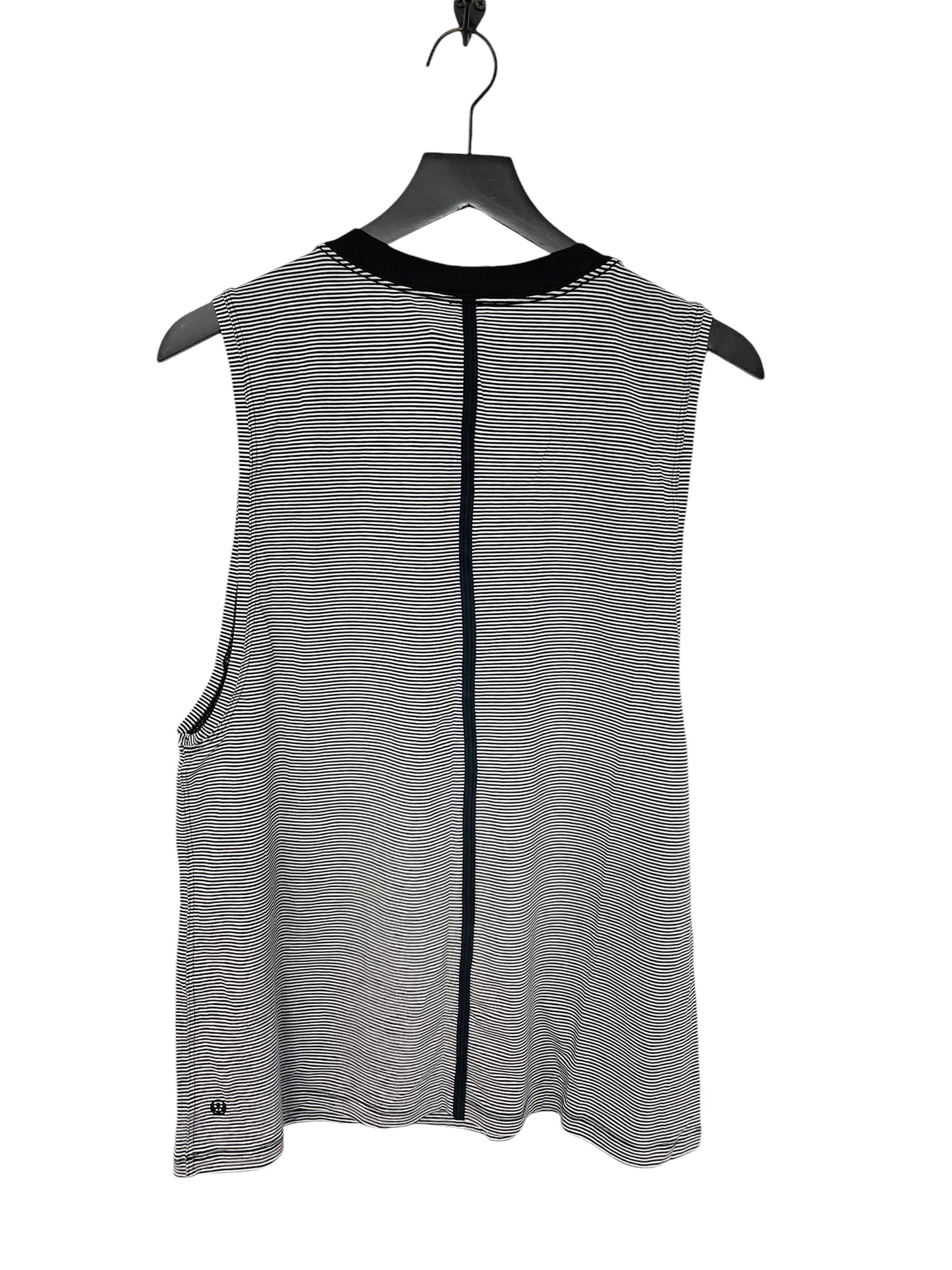 Athletic Tank Top By Lululemon In Black & White, Size: 10