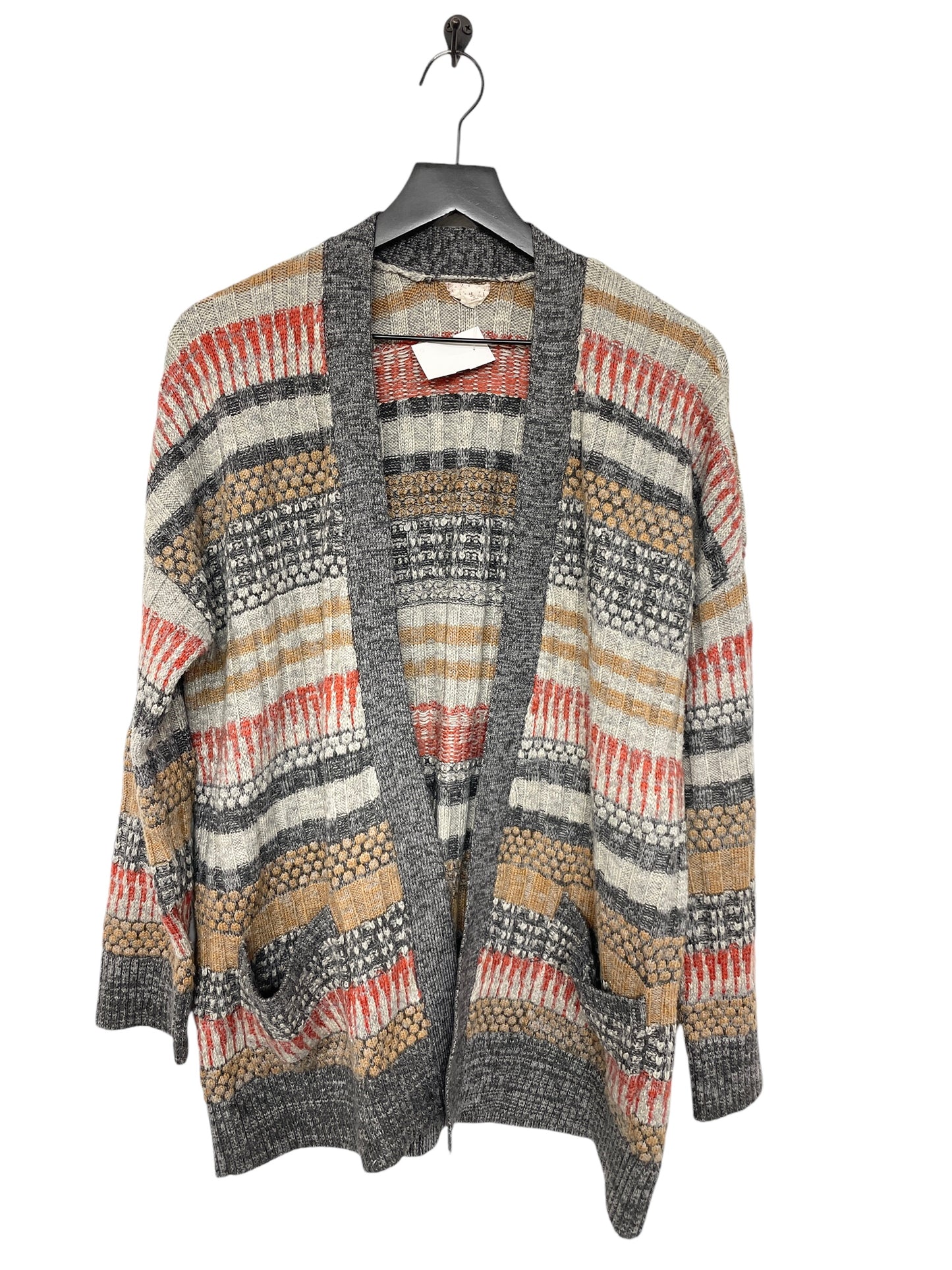 Sweater Cardigan By Hem & Thread In Grey, Size: L