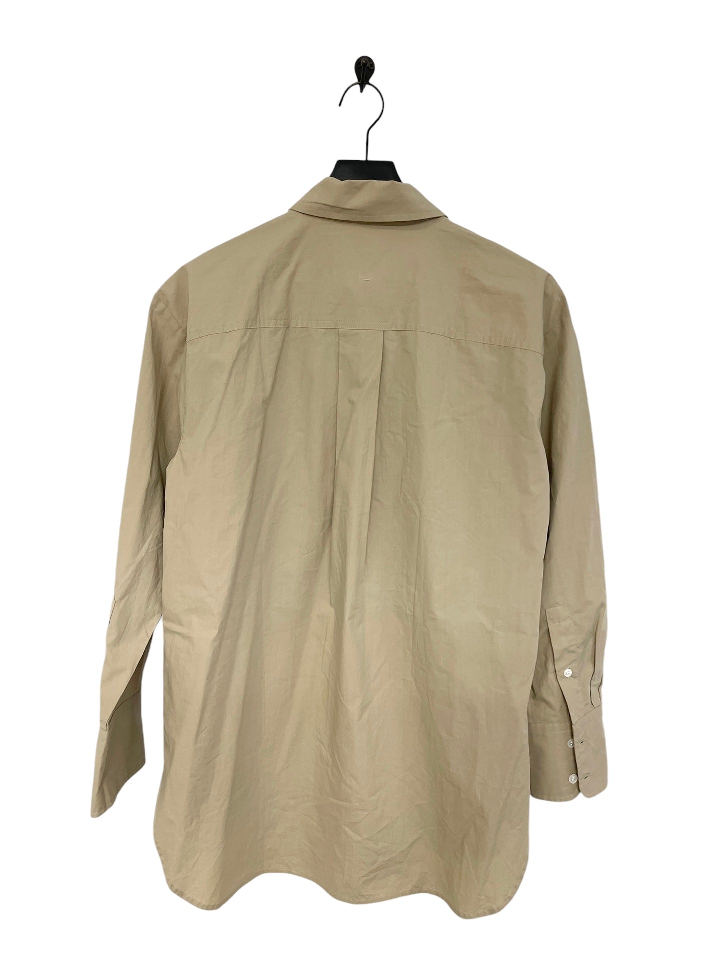 Blouse Long Sleeve By Banana Republic In Beige, Size: S