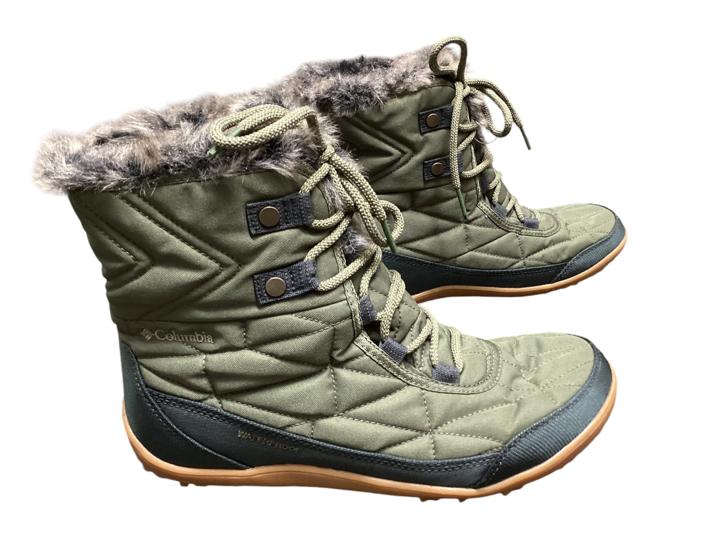 Boots Snow By Columbia In Green, Size: 11