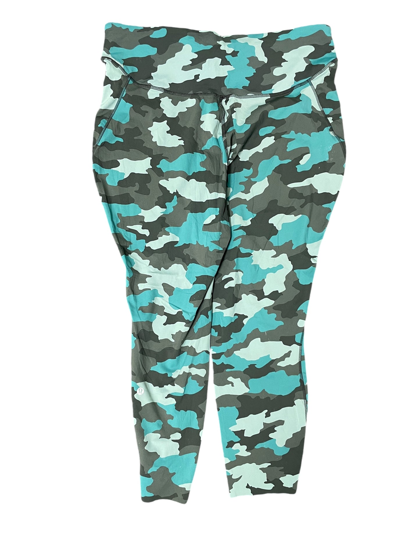 Athletic Leggings By Lululemon In Camouflage Print, Size: 18