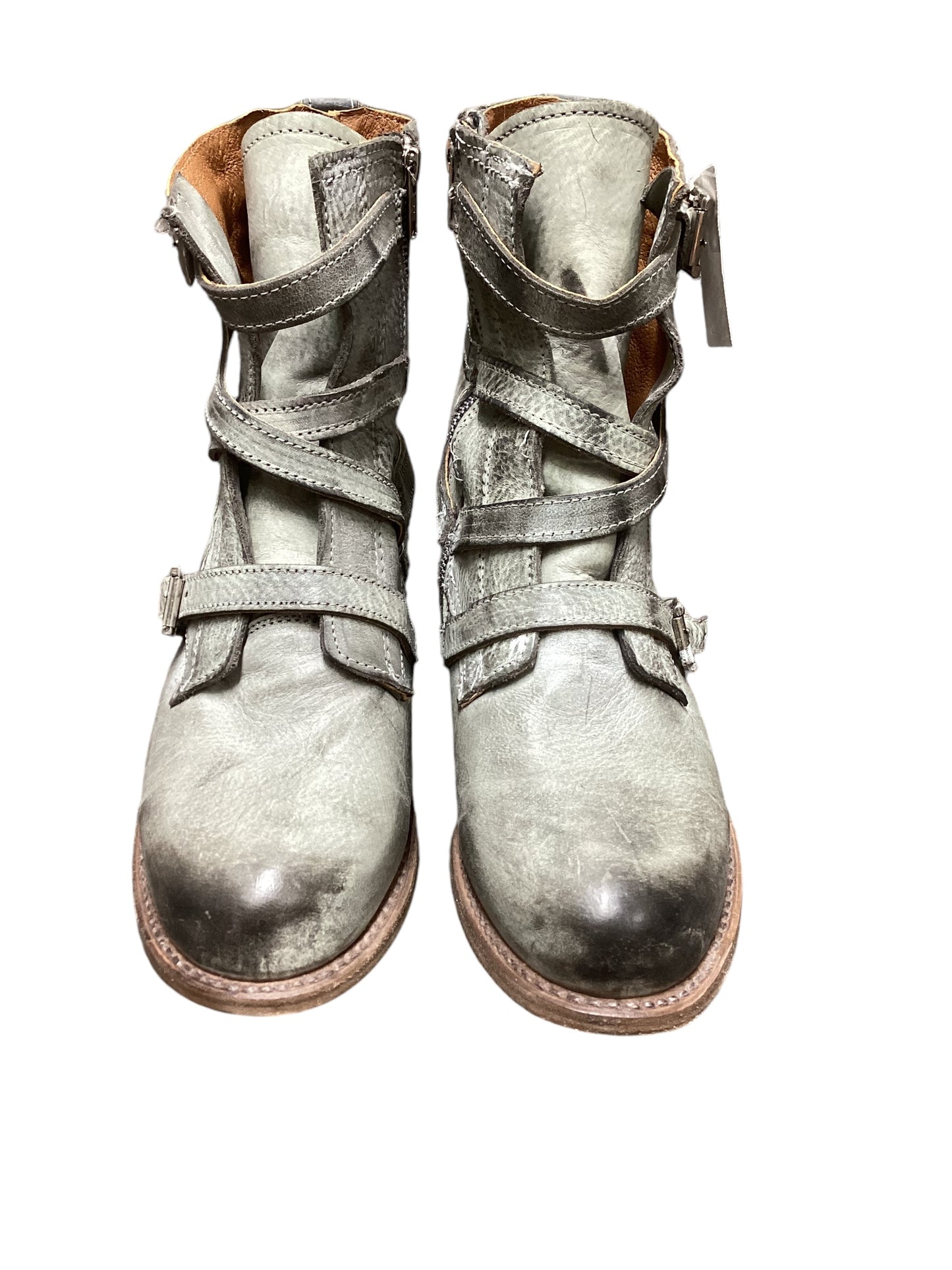 Boots Leather By Freebird In Grey, Size: 11