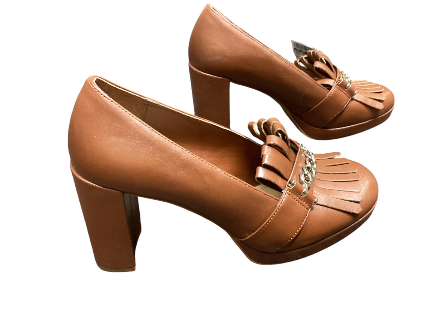 Shoes Heels Block By Just Fab In Brown, Size: 7