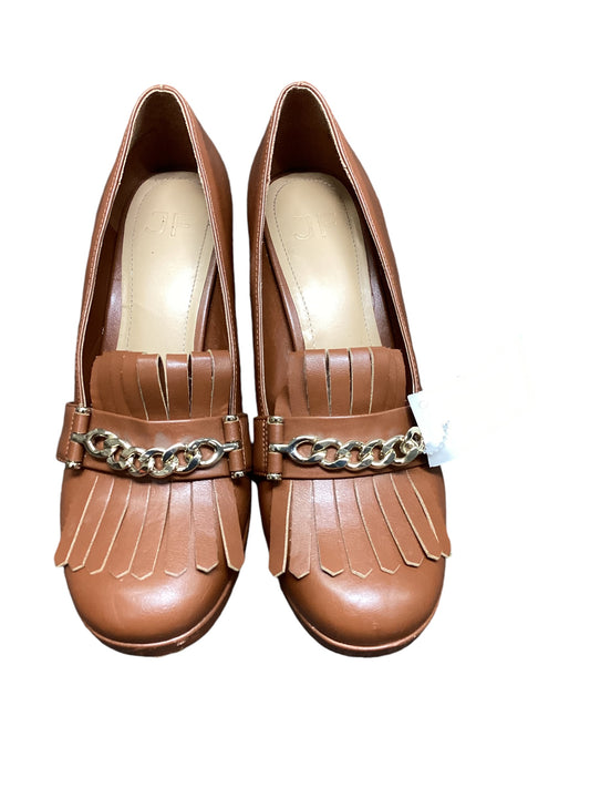 Shoes Heels Block By Just Fab In Brown, Size: 7