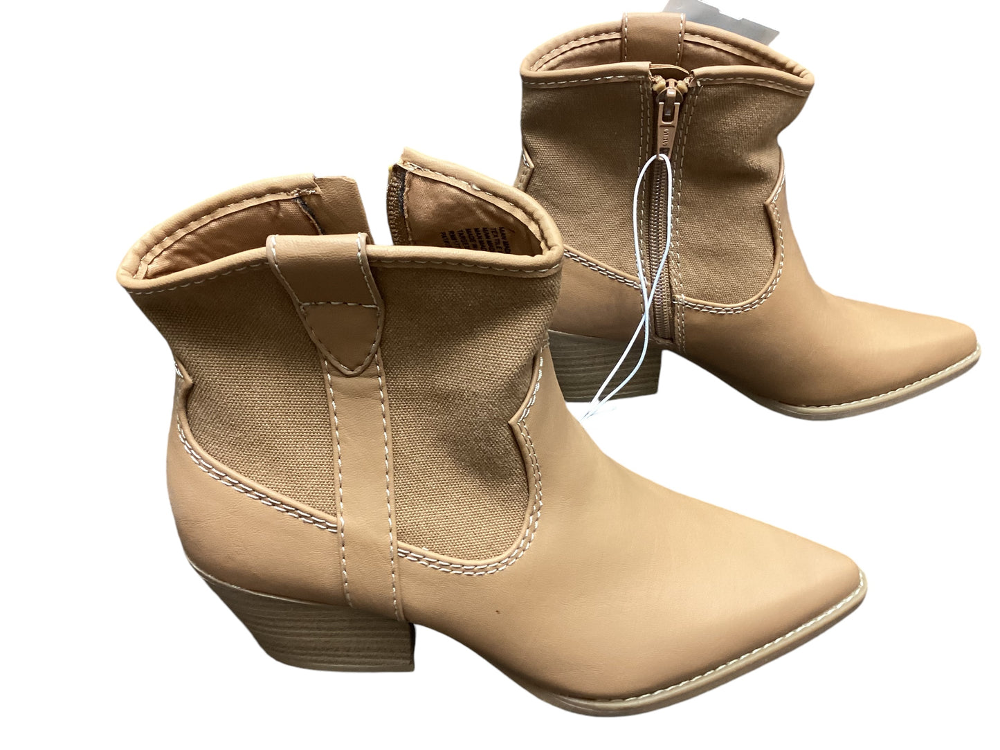 Boots Ankle Heels By Universal Thread In Tan, Size: 7