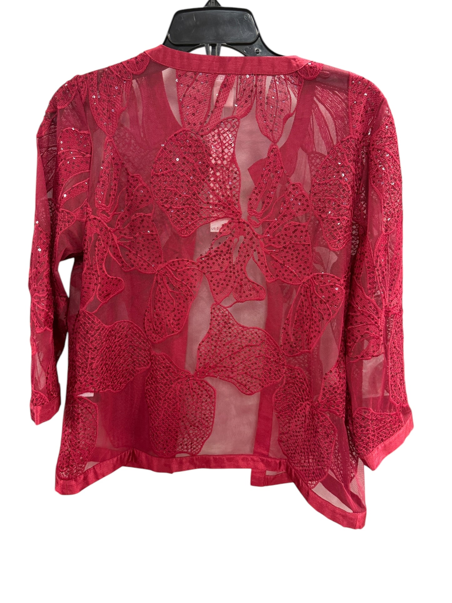 Top Long Sleeve By Chicos In Red, Size: S