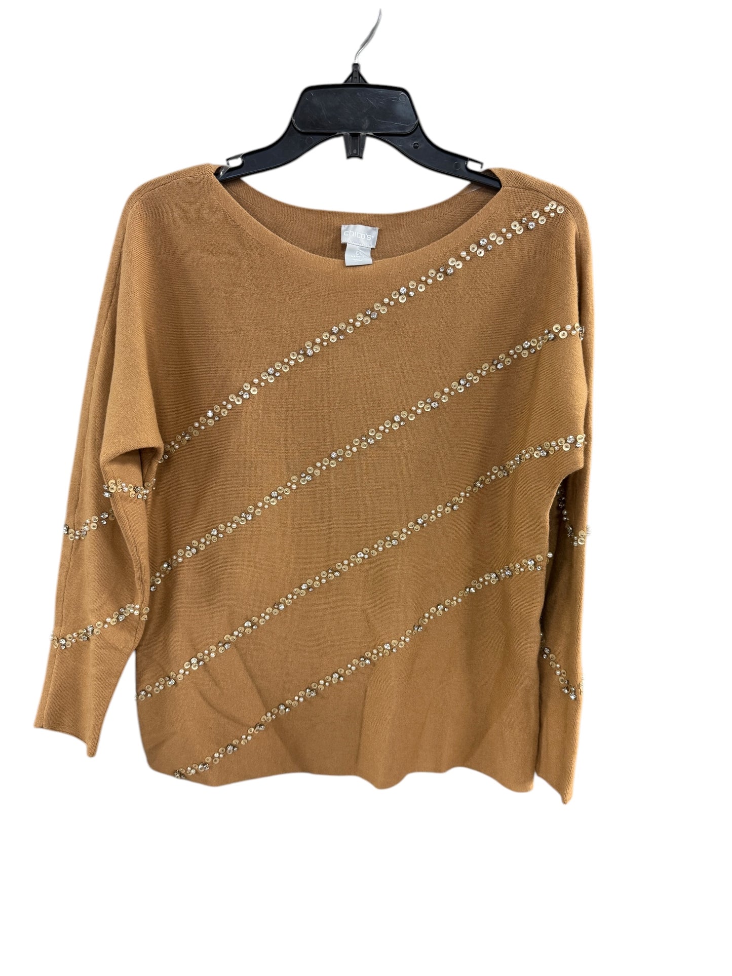 Sweater By Chicos In Tan, Size: S