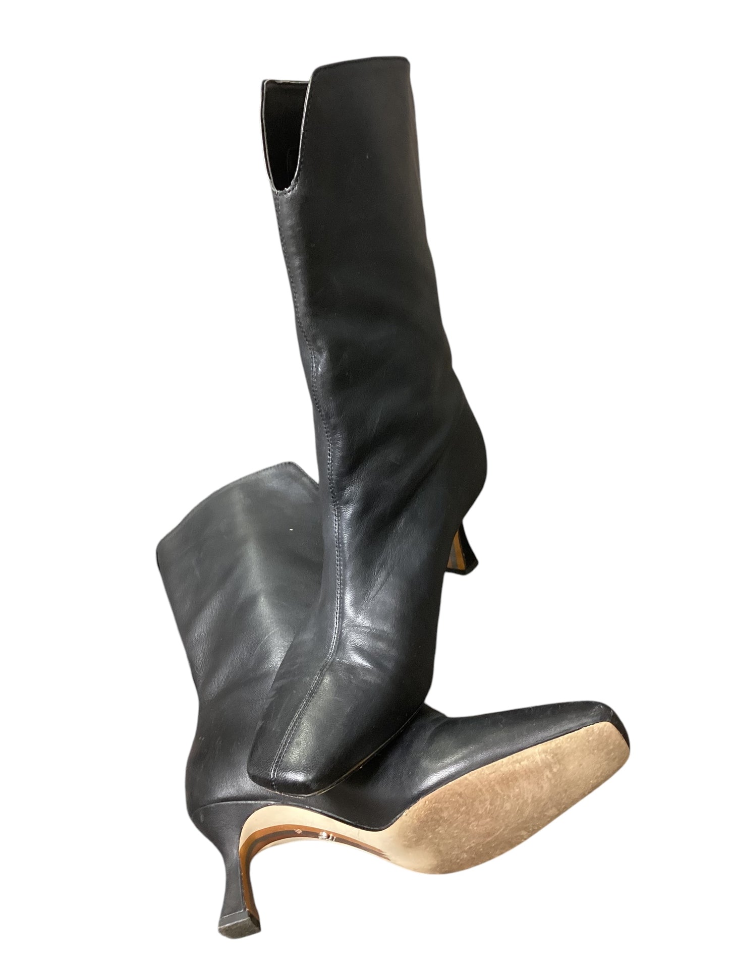 Boots Leather By Sam Edelman In Black, Size: 7.5