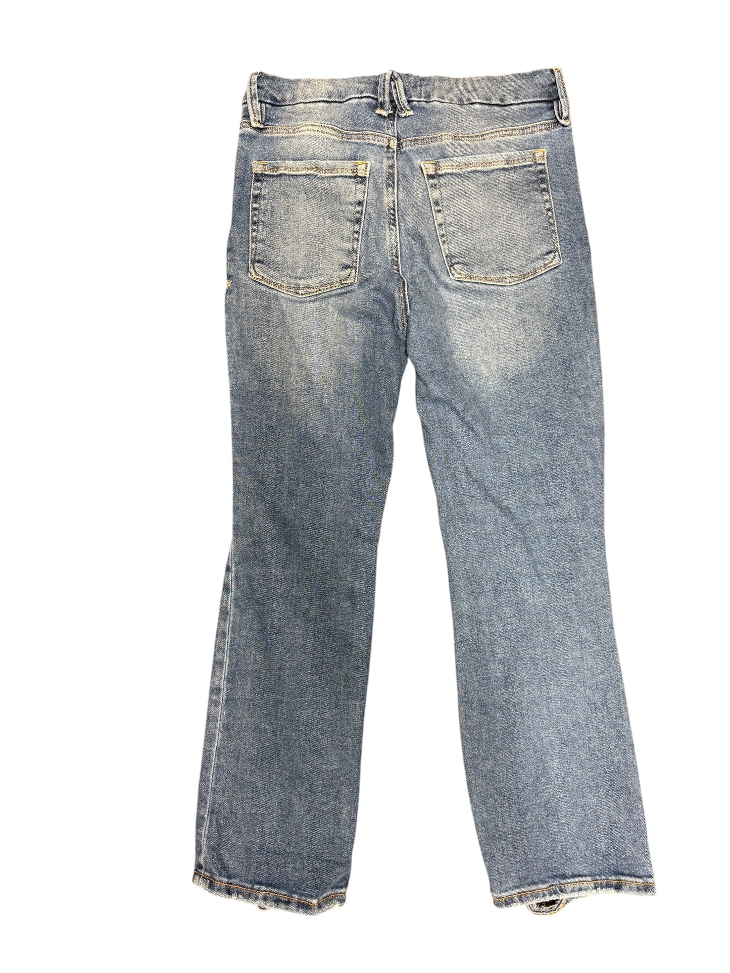 Jeans Straight By Good American In Blue Denim, Size: 8