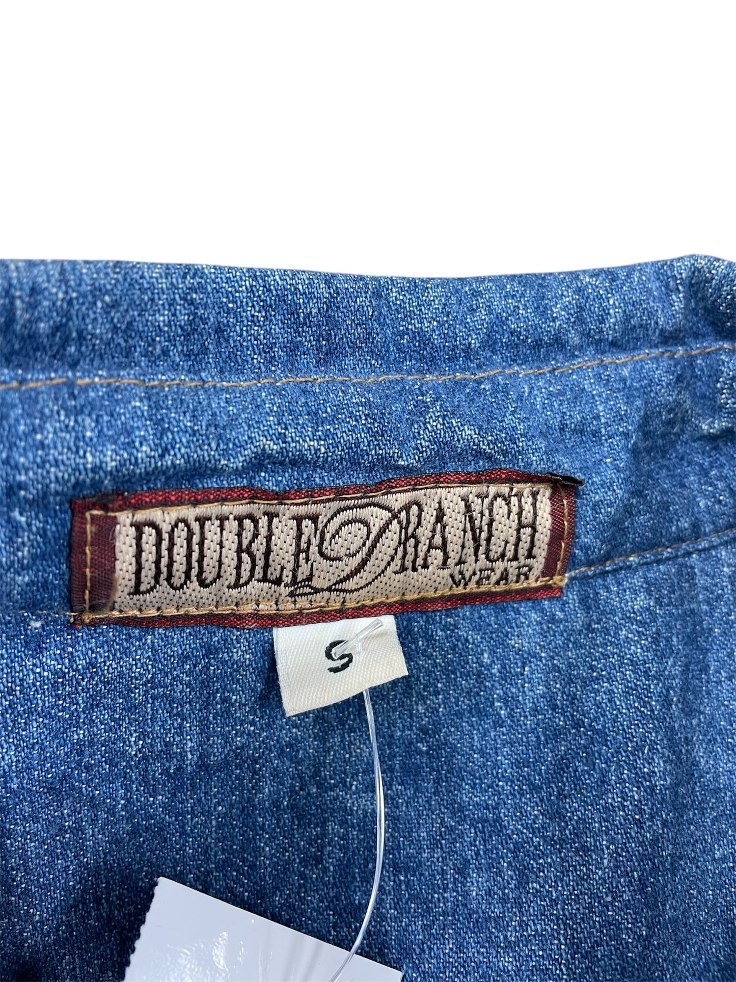 Jacket Denim By Double D Ranch In Blue & Tan, Size: S