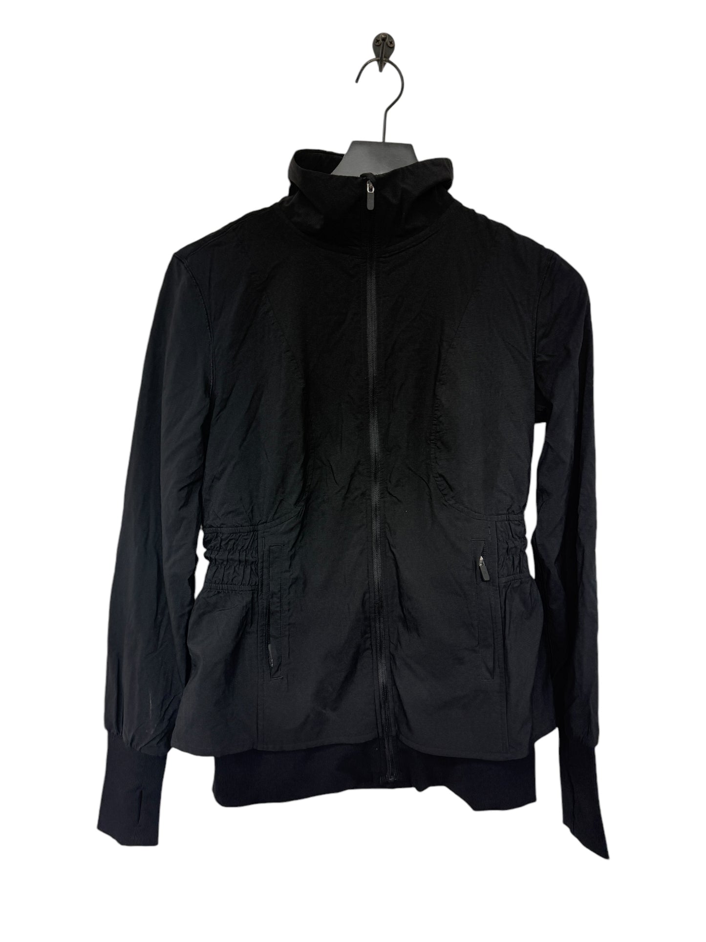 Athletic Jacket By Lululemon In Black, Size: 6