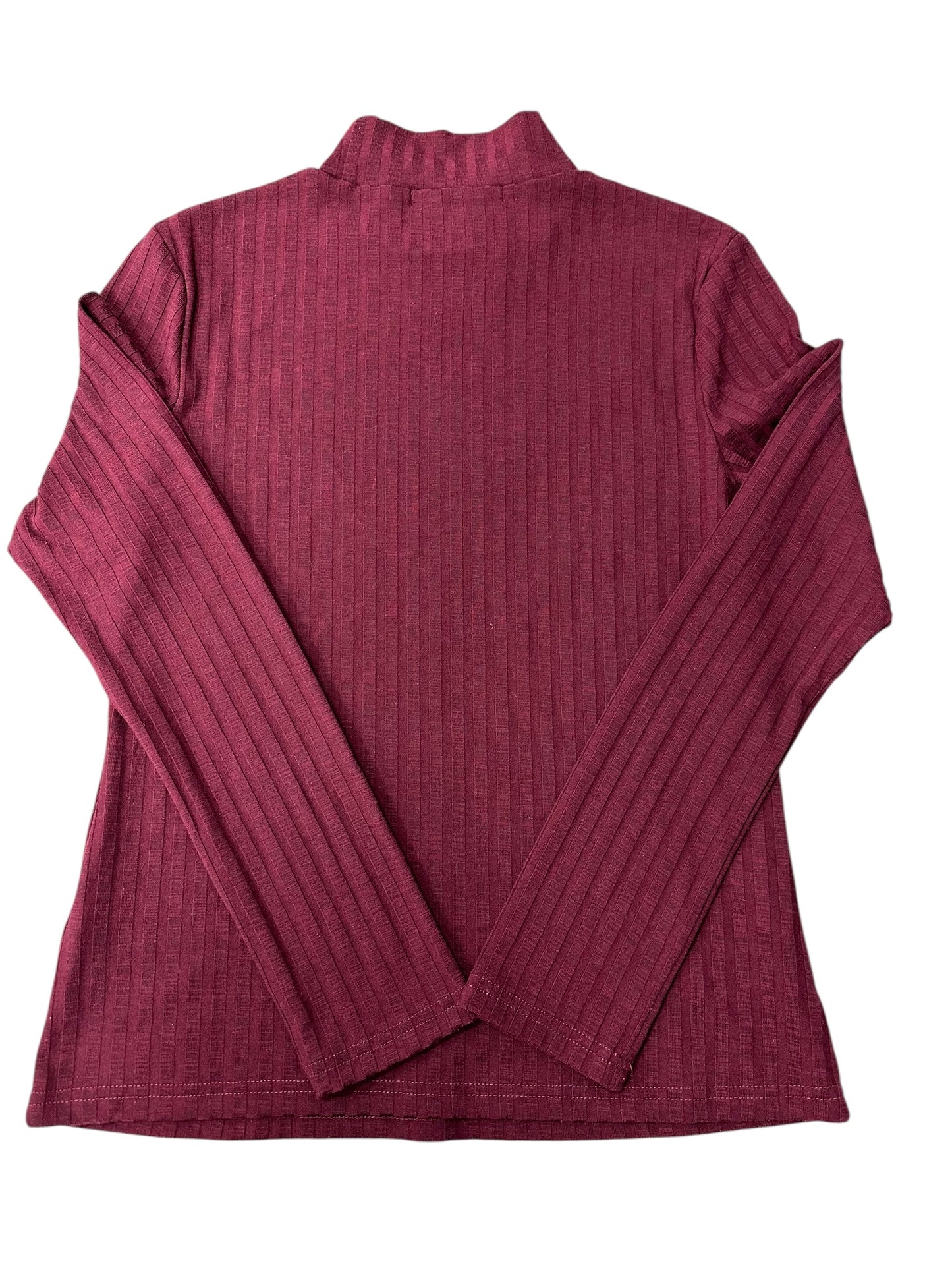 Top Long Sleeve By Leela & Lavender In Maroon, Size: M