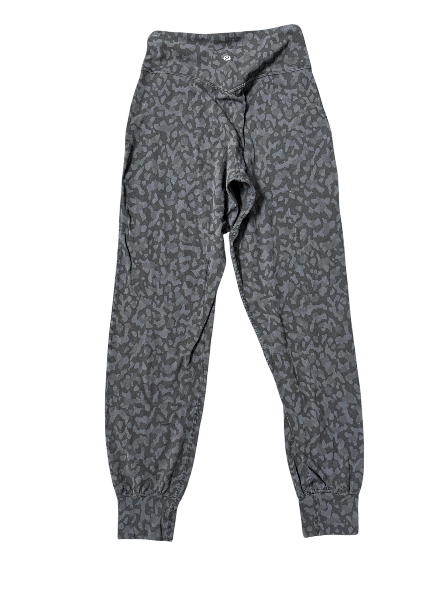 Athletic Pants By Lululemon In Black & Grey, Size: 4