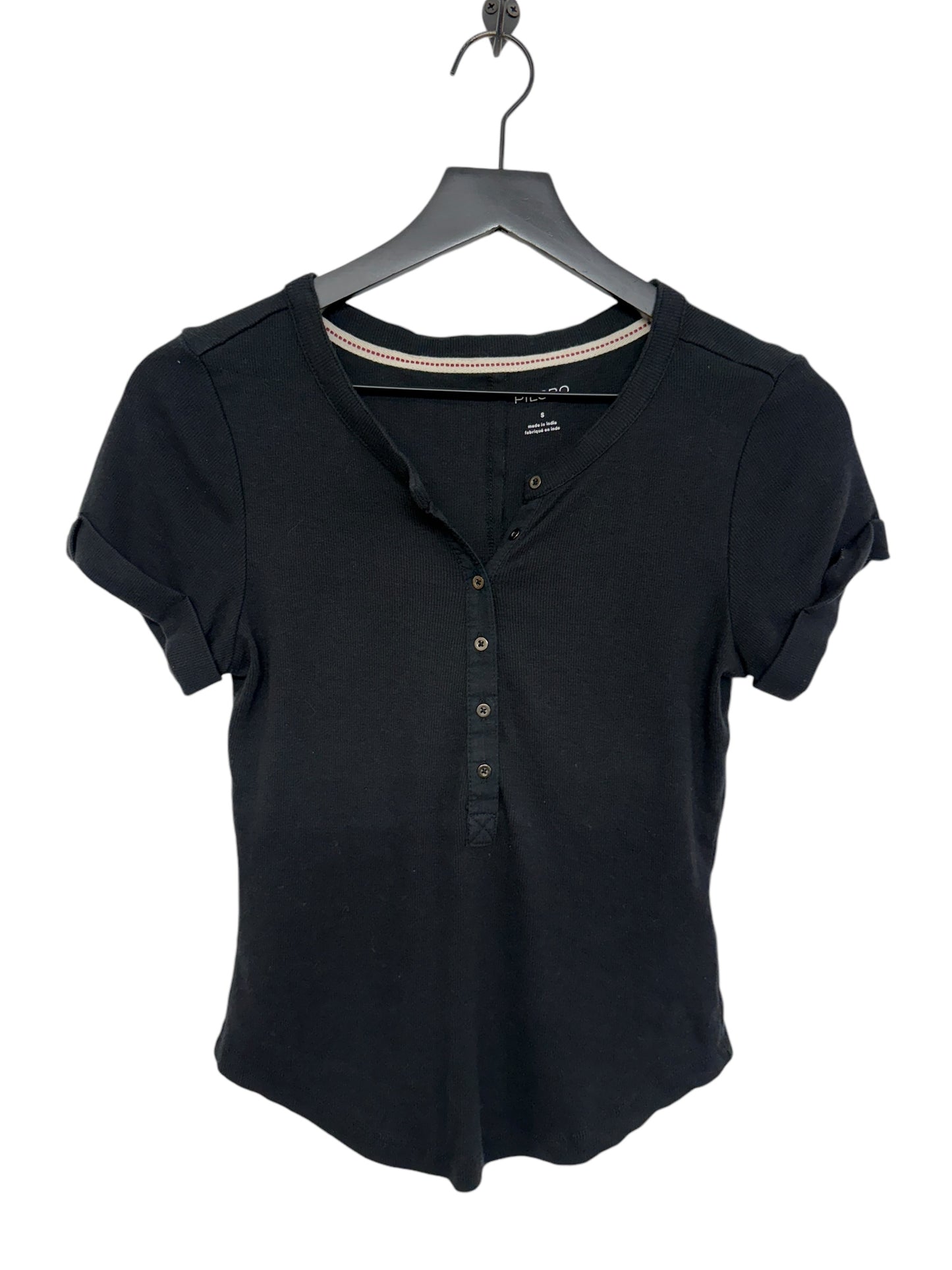 Top Short Sleeve Basic By Pilcro In Black, Size: S