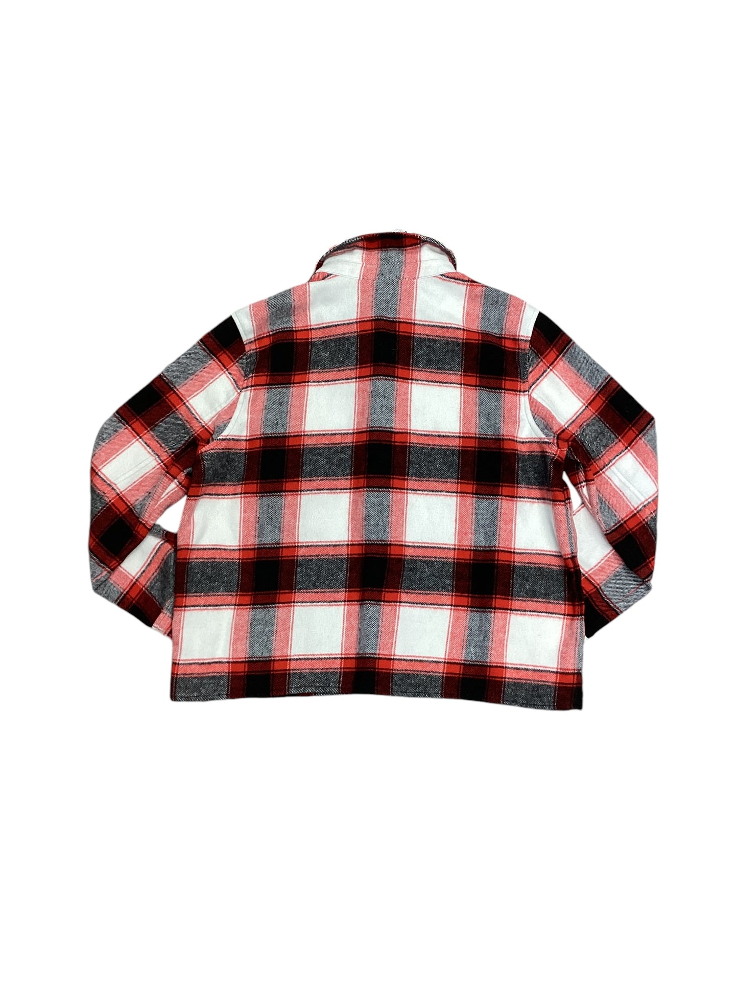 Jacket Shirt By Bb Dakota In Red & White, Size: Xxl