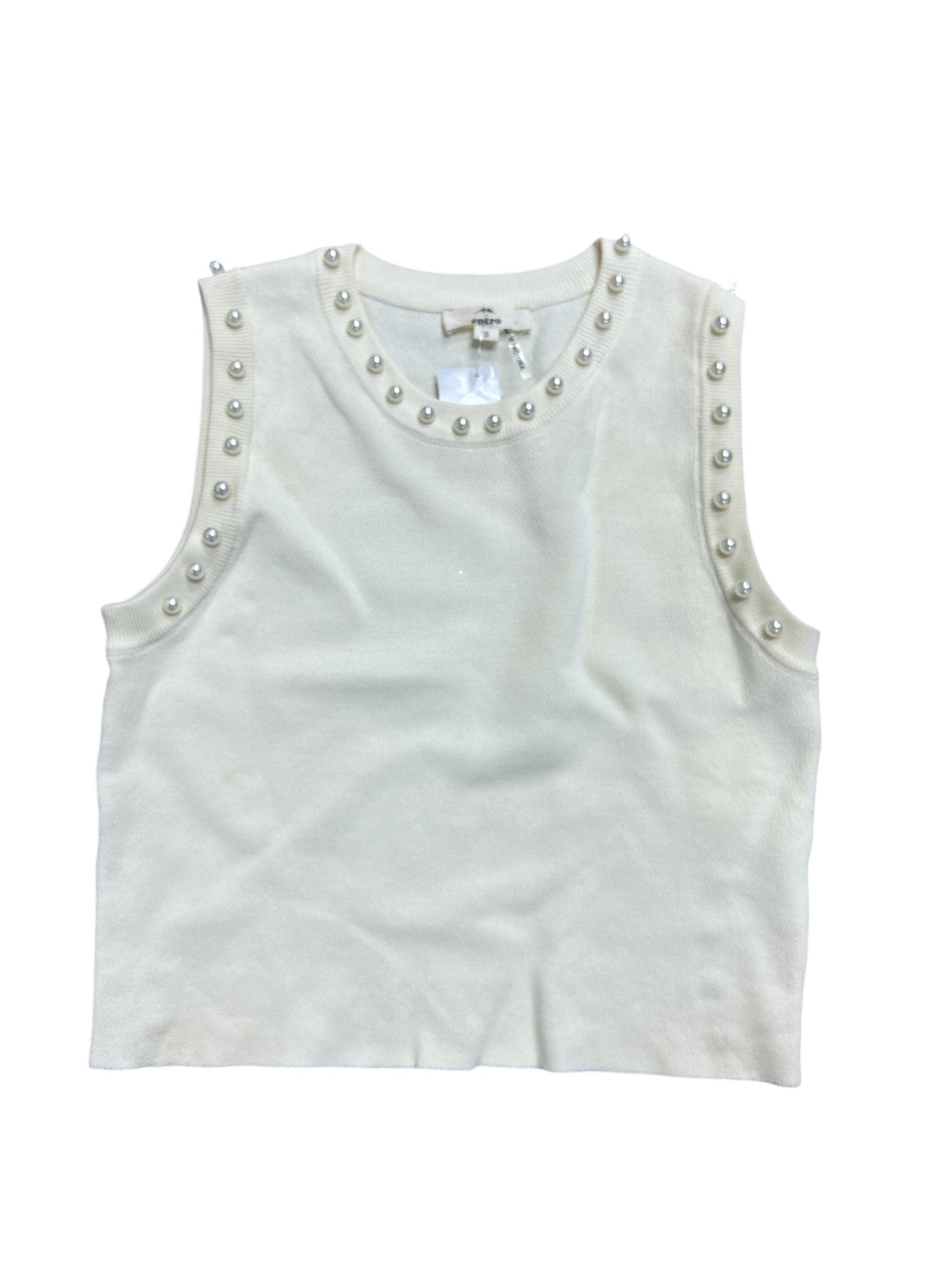 Top Sleeveless By Entro In Ivory, Size: S