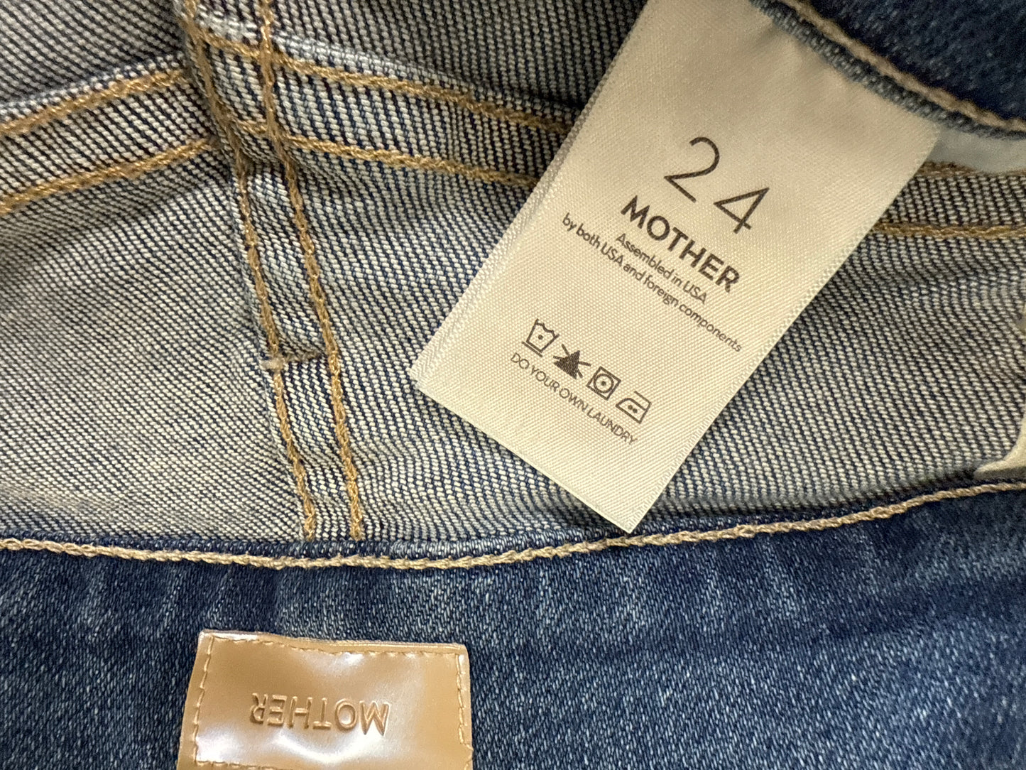 Jeans Straight By Mother Jeans In Blue Denim, Size: 0