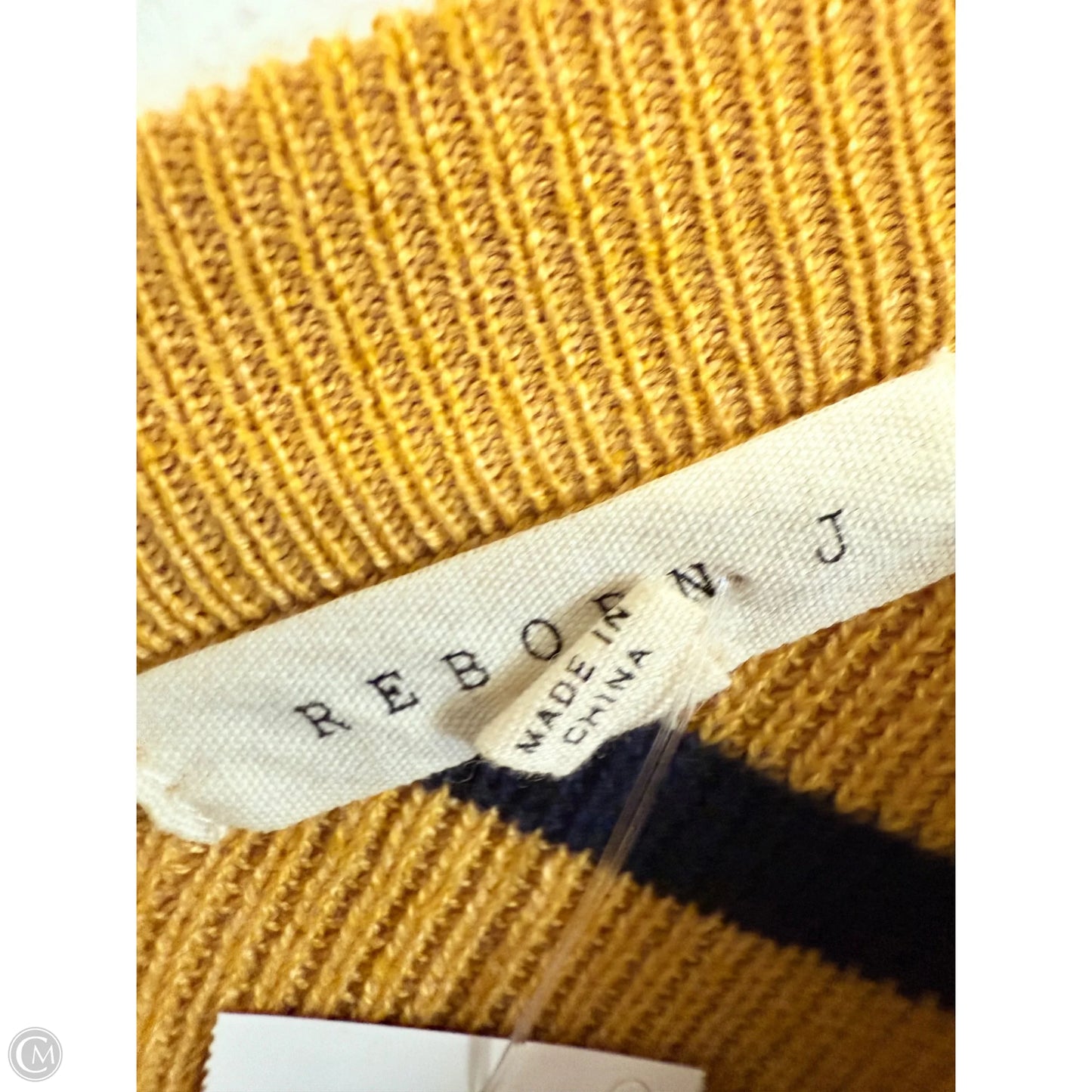 Sweater By Reborn J In Blue & Yellow, Size: M