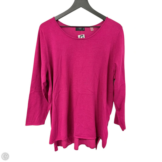 Sweater By T Tahari In Pink, Size: 1x