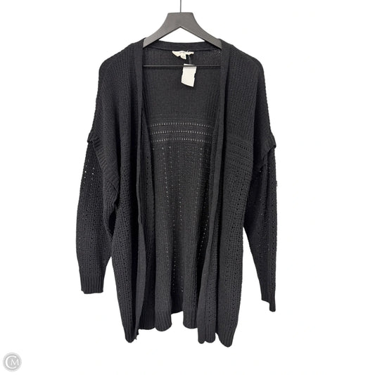 Sweater Cardigan By Terra & Sky In Black, Size: 1x