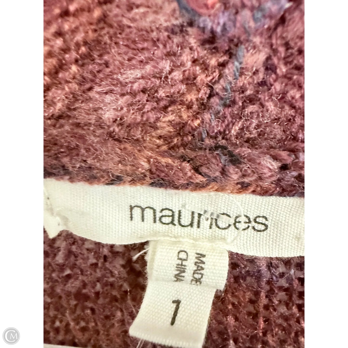 Sweater Cardigan By Maurices In Red, Size: 1x
