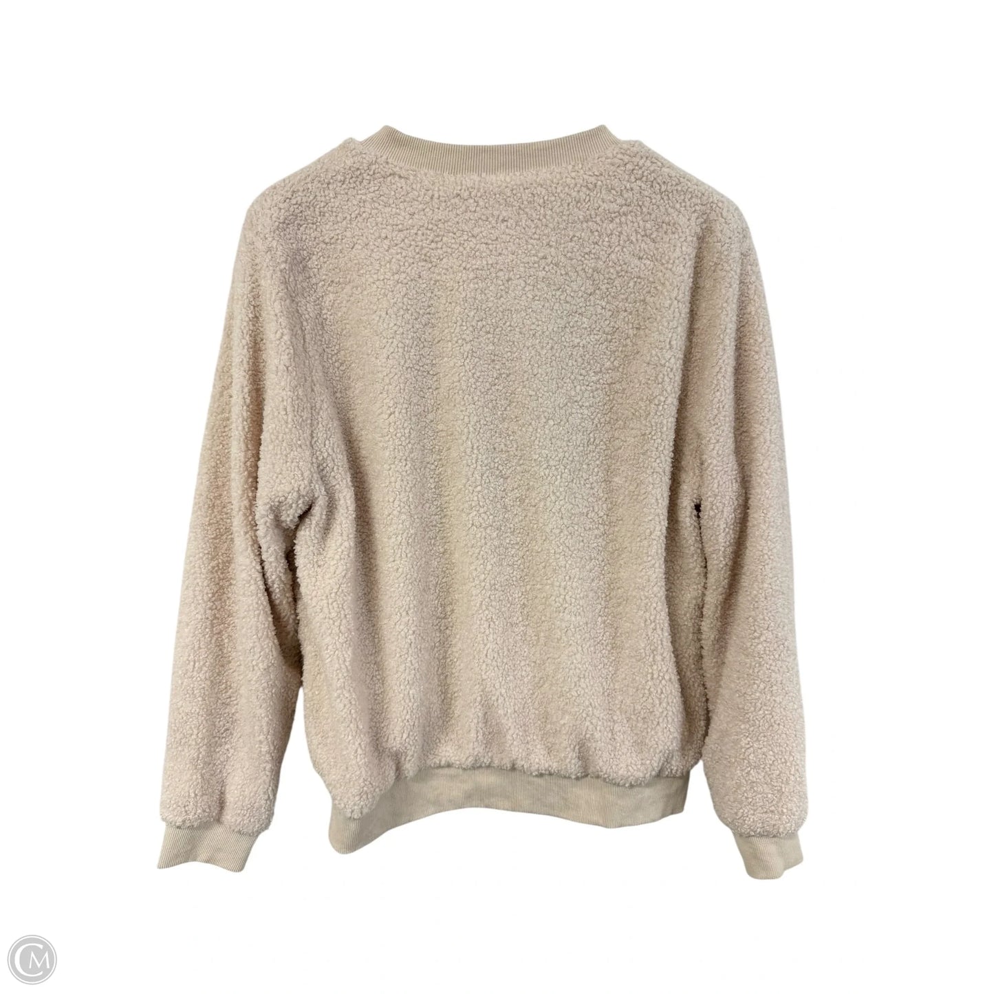 Jacket Faux Fur & Sherpa By Cmf In Cream, Size: L