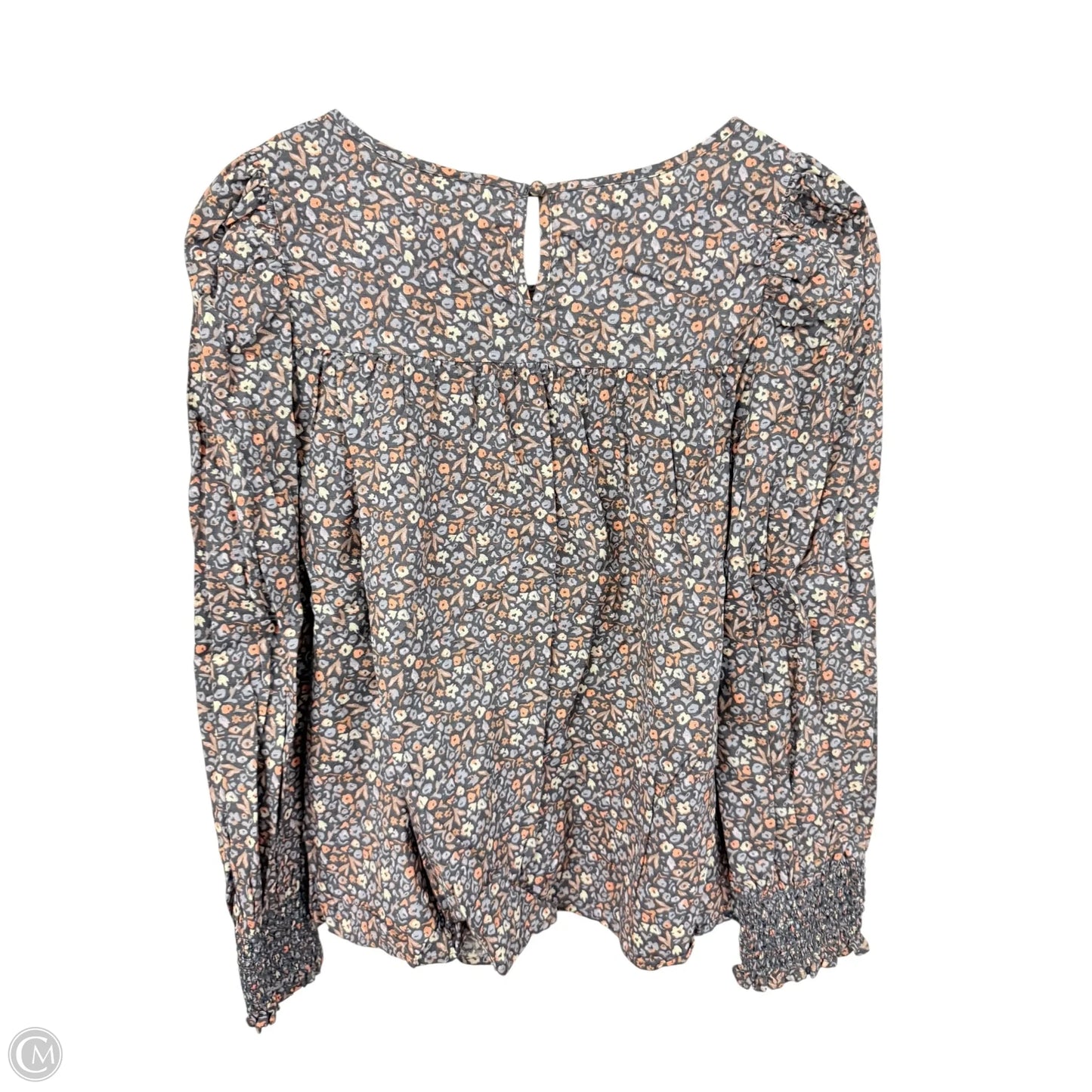 Top Long Sleeve By Universal Thread In Floral Print, Size: L