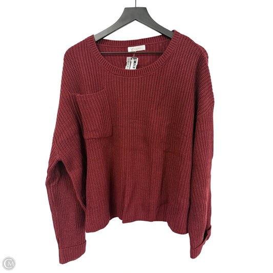 Sweater By Cmf In Maroon, Size: Xl