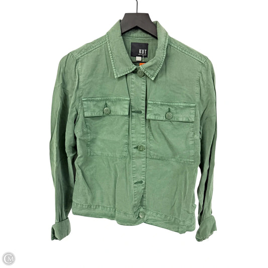 Blouse Long Sleeve By Kut In Green, Size: M