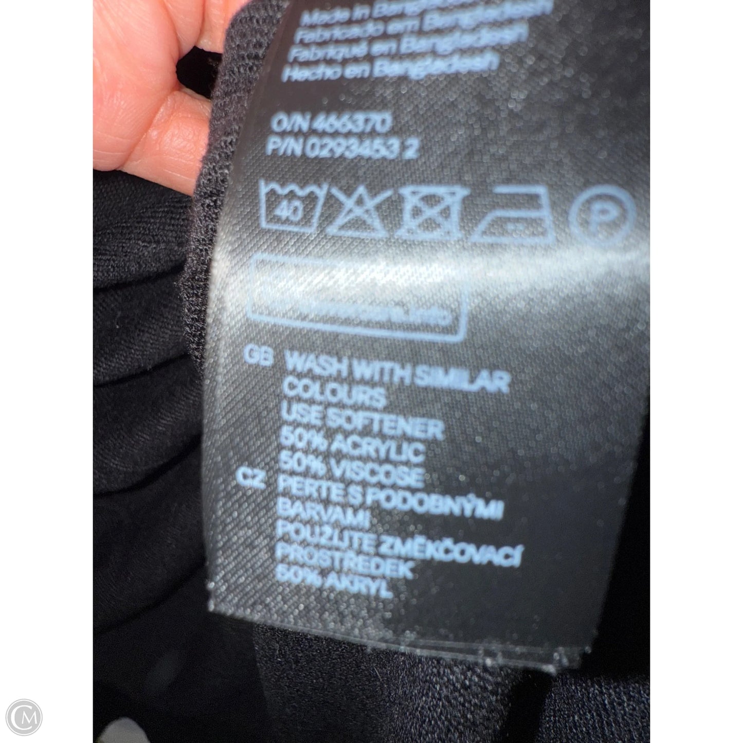 Top Long Sleeve Basic By H&m In Black, Size: M