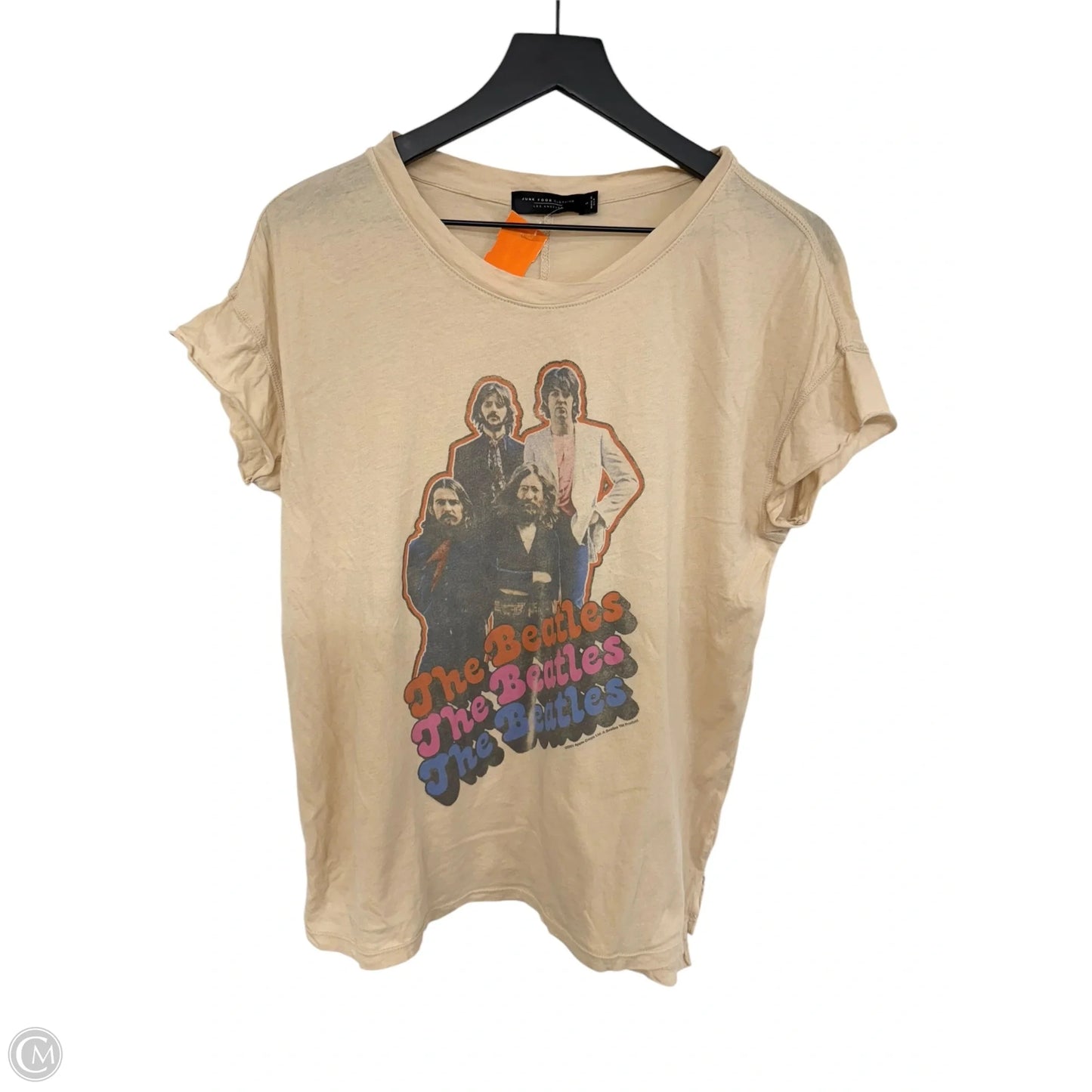Top Short Sleeve Basic By Junk Food In Beige, Size: S