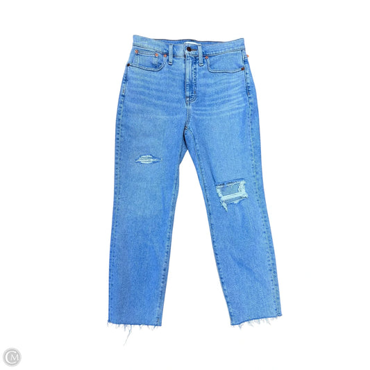 Jeans Straight By Madewell In Blue Denim, Size: 4p