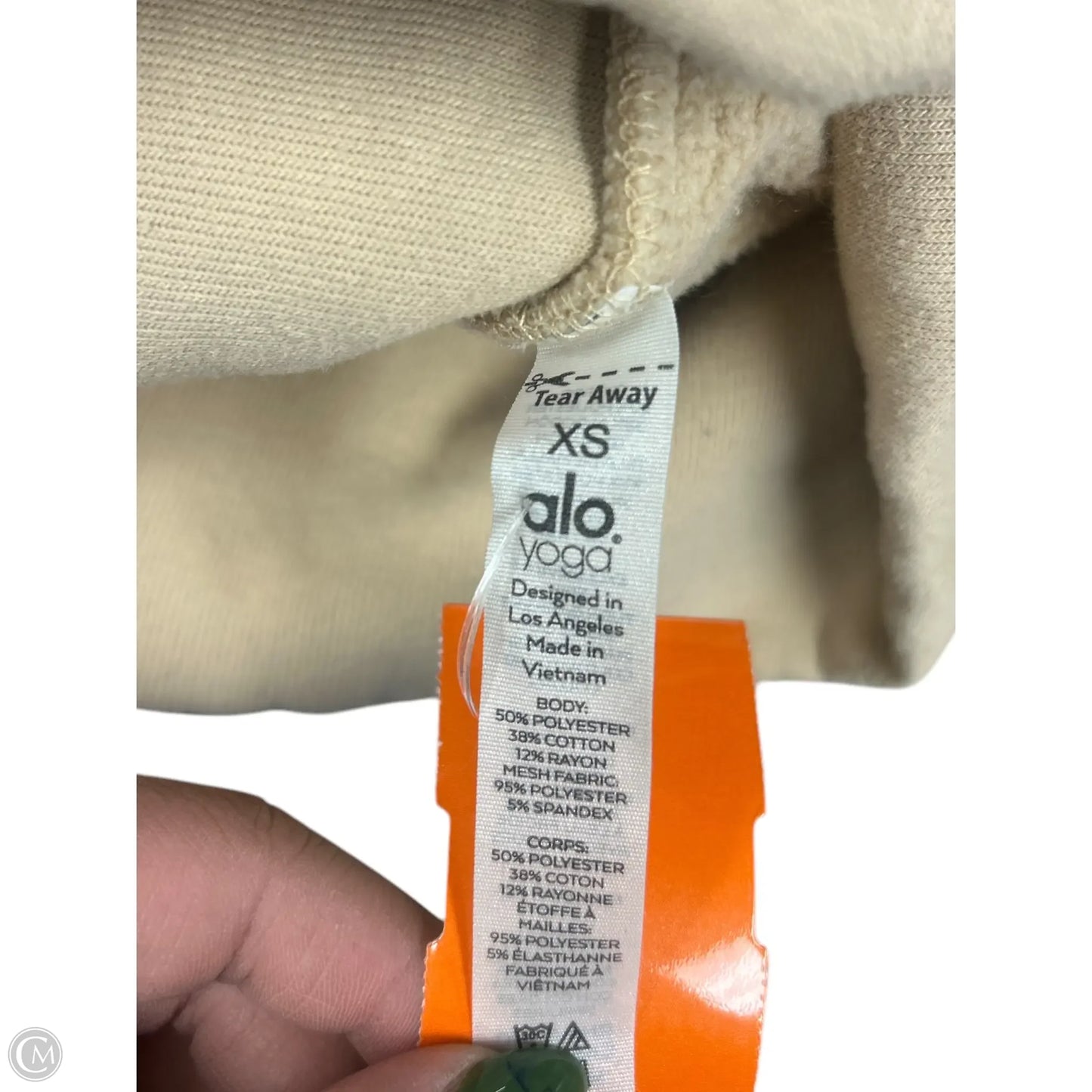 Sweatshirt Collar By Alo In Tan, Size: Xs