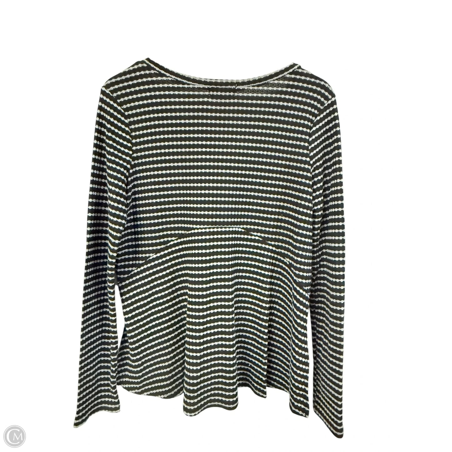 Top Long Sleeve Basic By Thyme And Honey In Black & Grey, Size: L