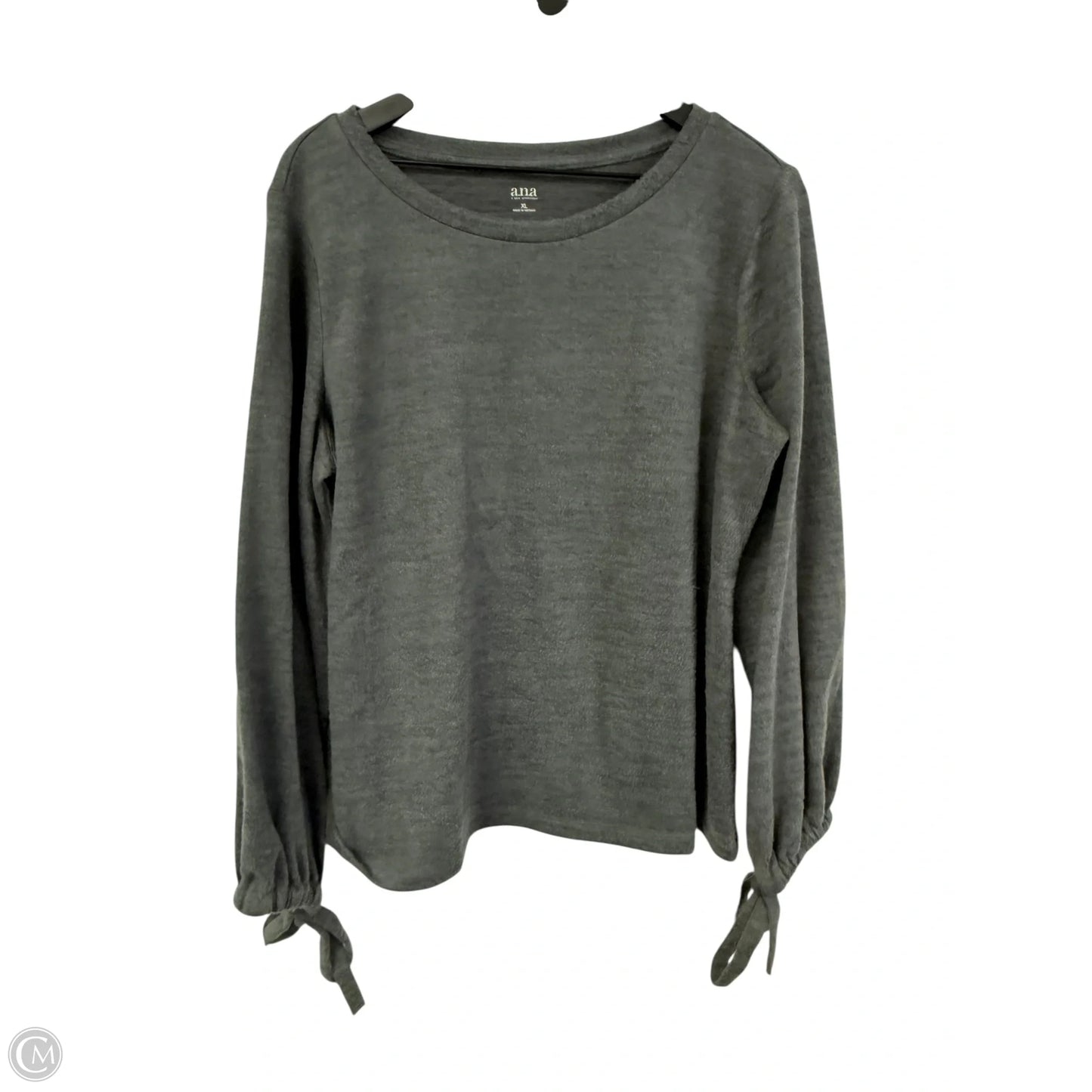 Top Long Sleeve Basic By Ana In Grey, Size: Xl