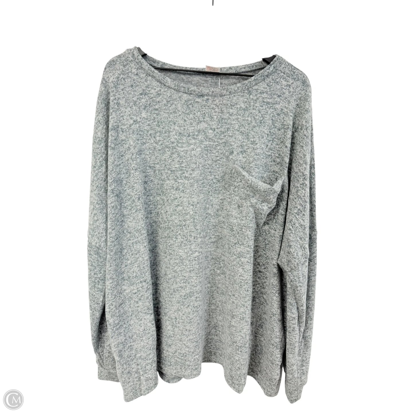 Top Long Sleeve Basic By Zigzag Stripe In Blue, Size: 3x
