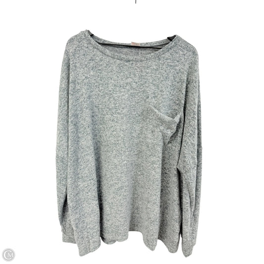 Top Long Sleeve Basic By Zigzag Stripe In Blue, Size: 3x