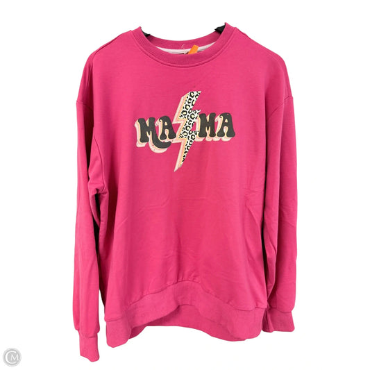 Sweatshirt Crewneck By Clothes Mentor In Pink, Size: S