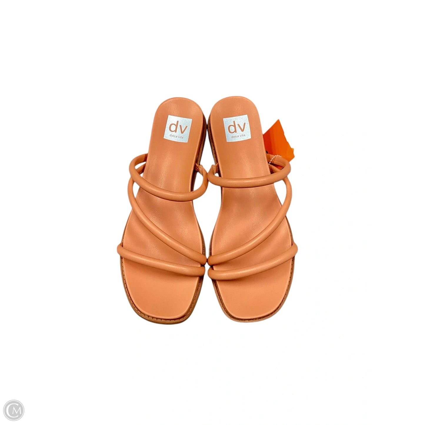 Sandals Flats By Dv In Orange, Size: 8.5